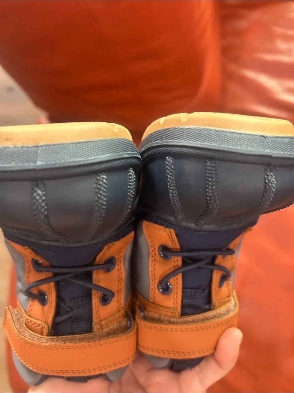 The Children's Place Navy and Tan Kids Waterproof Duck Boots